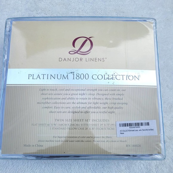Danjor Linens 3 Piece Twin Sheet Set NIB - Picture 2 of 4